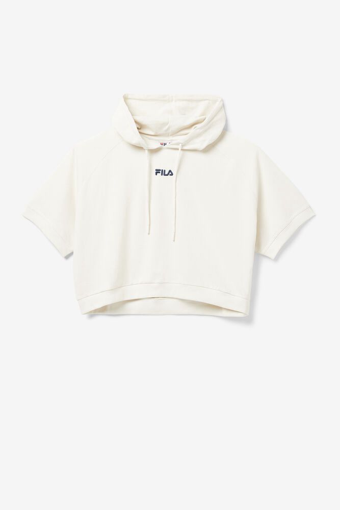 Fila Genoveffa Short Sleeve White Hoodie Womens - NZ 01527-MFYI